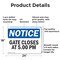 Signmission Gate Closes At 5 00 PM, 24 in W x Rectangle, Aluminum OS-2PACK-NS-A-1824-L-13082 - alternate 6
